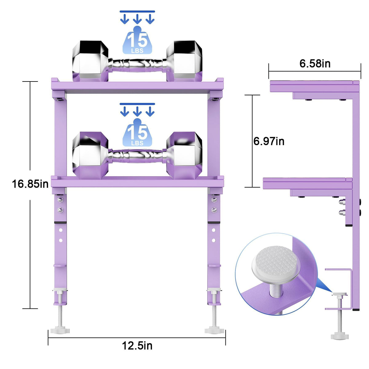 Spacrea 2 Tier Clamp on Desk Shelf