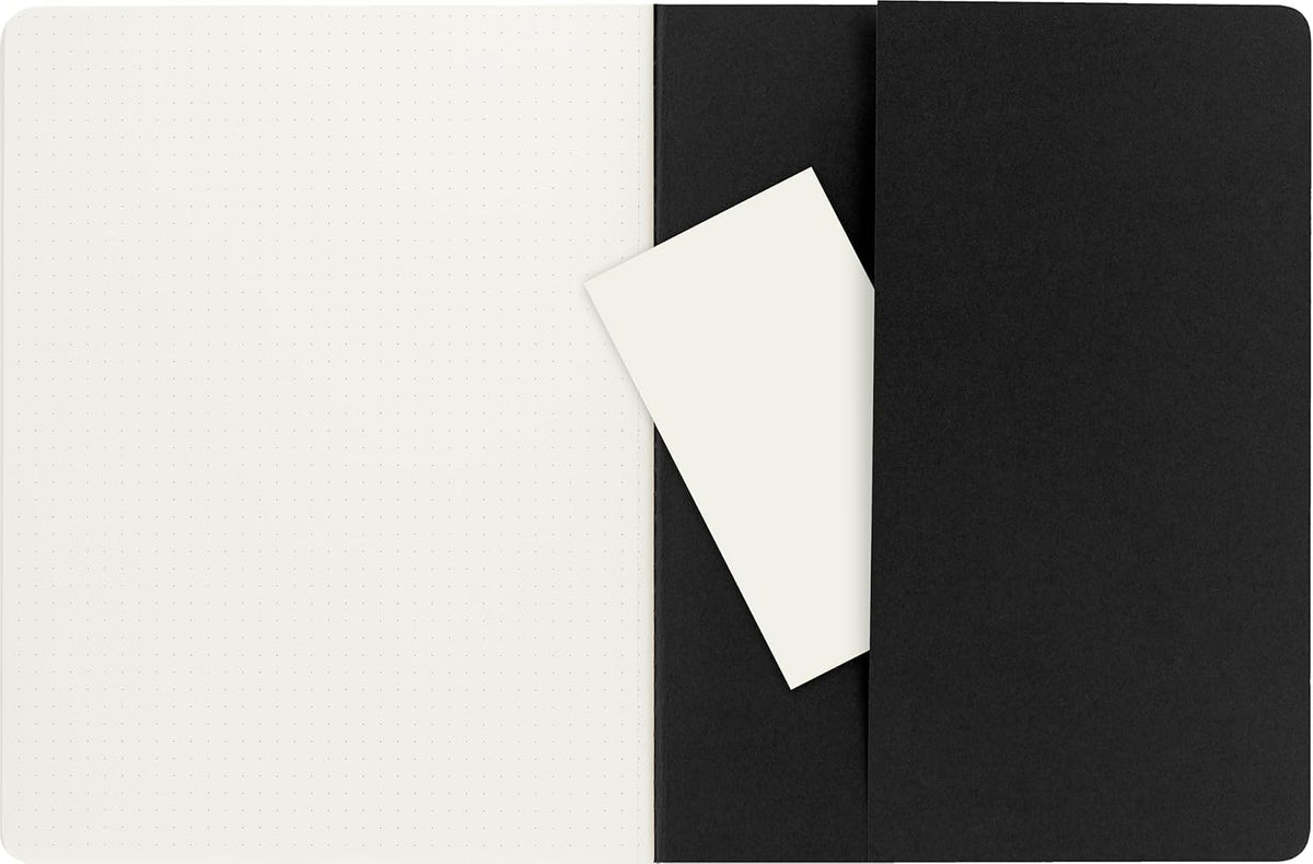 Moleskine Cahier Journal, Soft Cover, Large (5" x 8.25") Ruled/Lined, Black, 80 Pages (Set of 3)