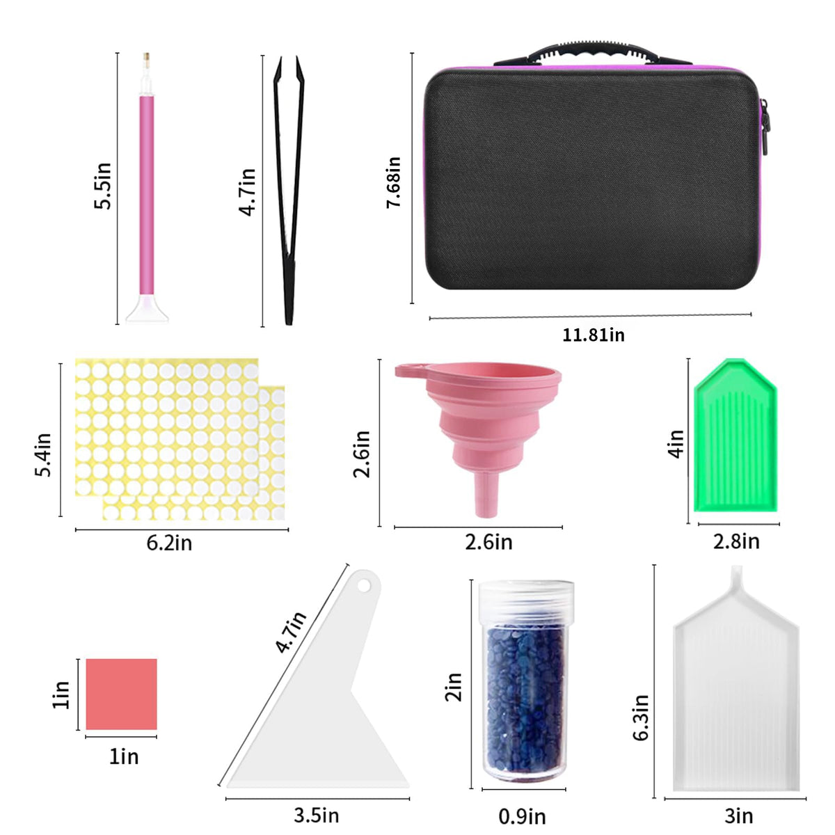 CAIOVSE Diamond Painting Storage Container 60 Slots Diamond Art Accessories