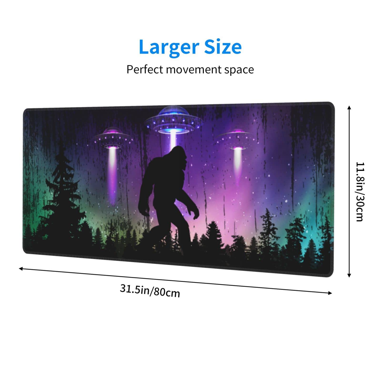 Sasquatch Mouse Pad XL Extended Desk Mat, Computer Mousepad