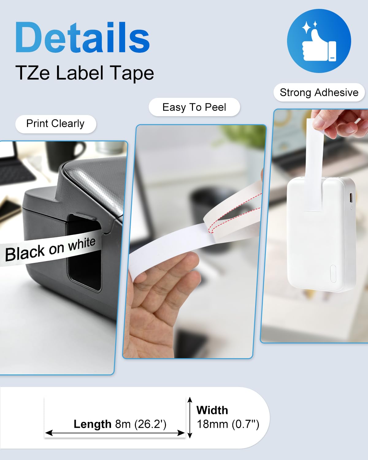 Lonitul Compatible with Brother Tze-241 344 941 White/Black/Silver 18mm 0.7