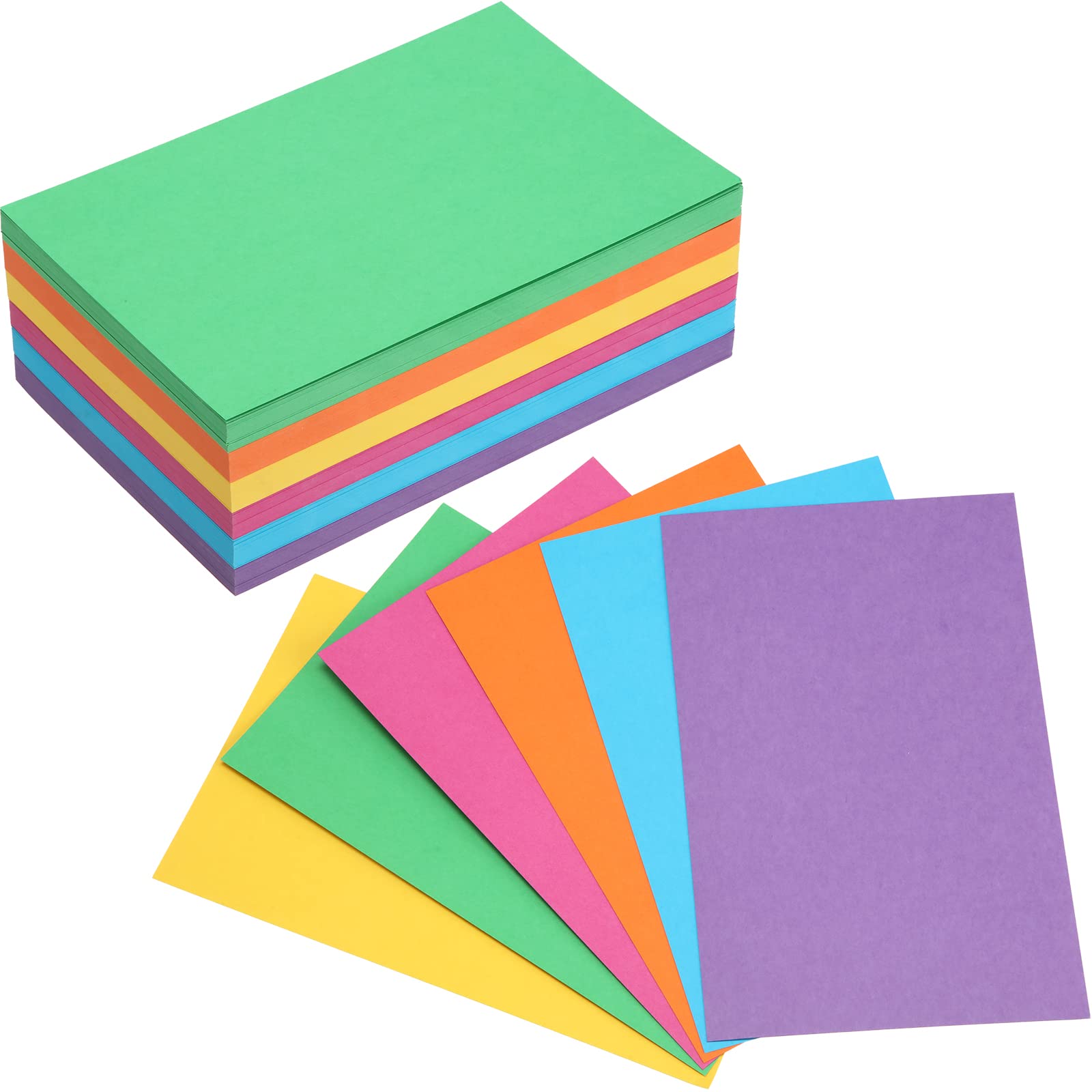 300 Pcs Blank Index Cards Thick Card Stock, 5 x 8 Inch, Bright Colors