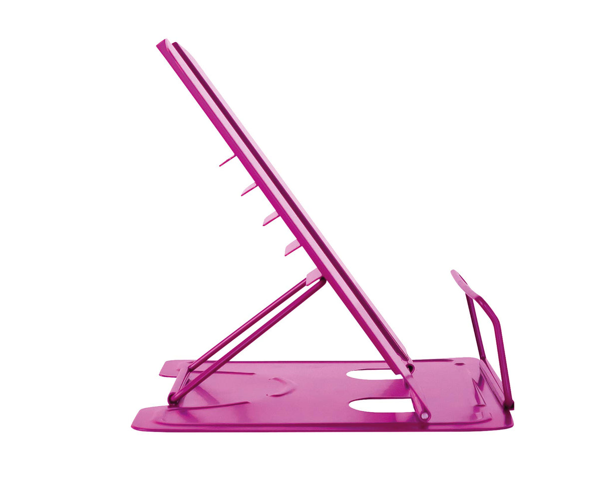 HERMA Metal Book Stand (19.8 x 22.2 x 3.3 cm Folded) Adjustable Anti-Slip Cookbook Holder for