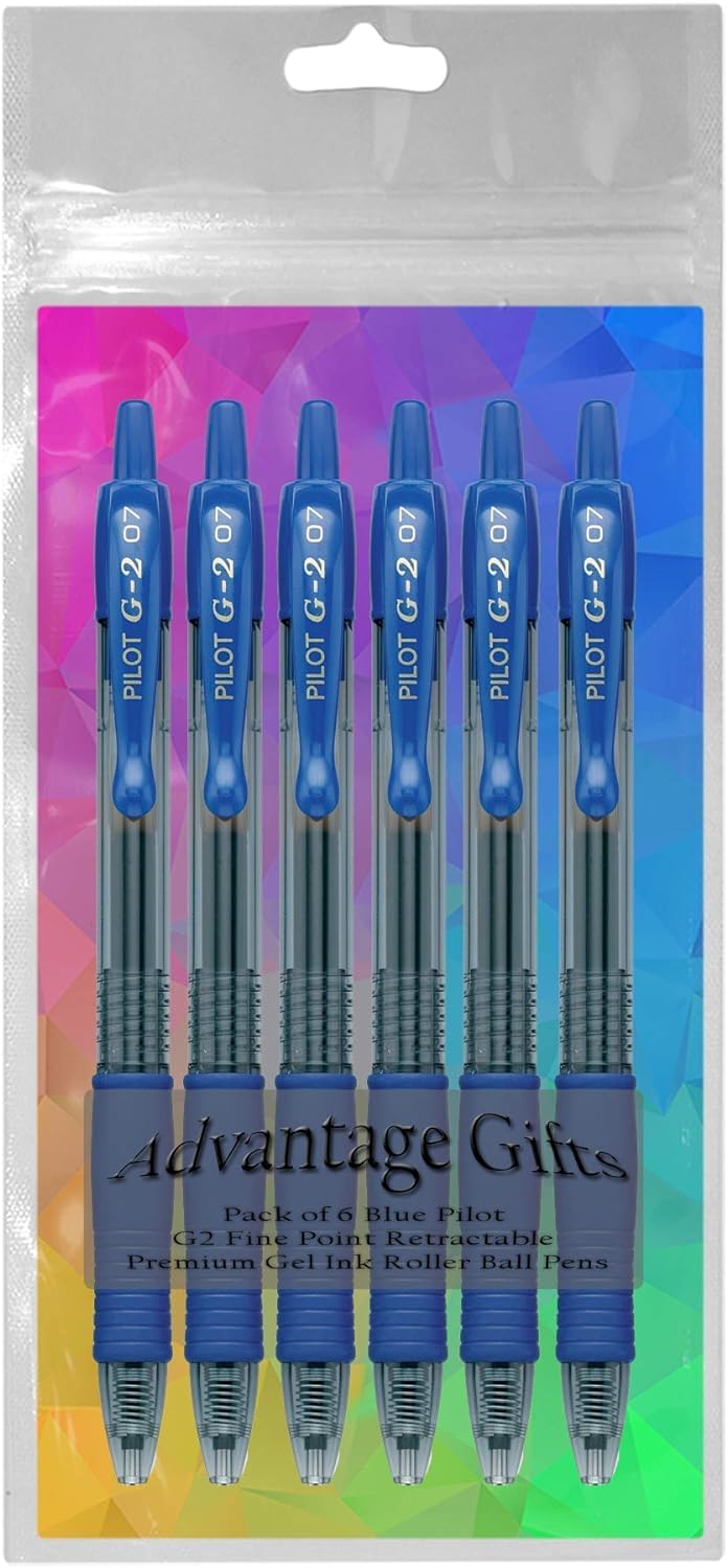Advantage Gifts G2 Retractable Premium Gel Ink Roller Ball Pens Fine Point Fine Point (.7mm) Blue