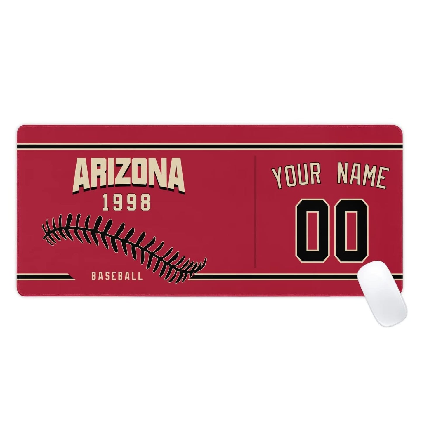 Arizona Mouse Pad Custom Any Name and Number Personalized Desk Pad for Men Women Youth Gifts