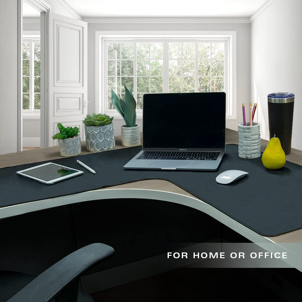 Con-Tact Brand XL Gaming Mouse Pad | Corner Desk Stitched Edges Extended Mousepad | Non-Slip Water