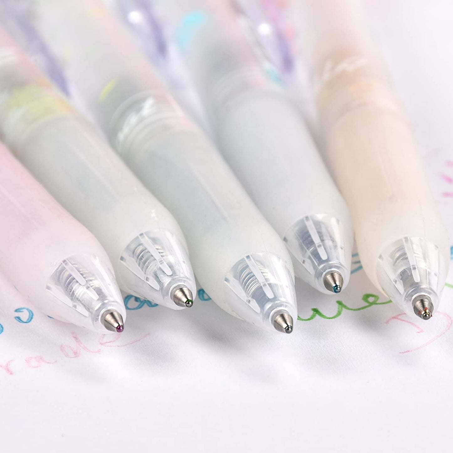 Glitter Gel Pens, 16 Colors Retractable Sparkly Pens, 0.7mm Fine Tip