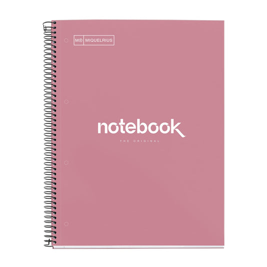 Miquelrius - A4 Notebook Emotions Ring Notebook, 80 Sheets 90 g/m², 5 mm Squaring, 1 Colour Strip