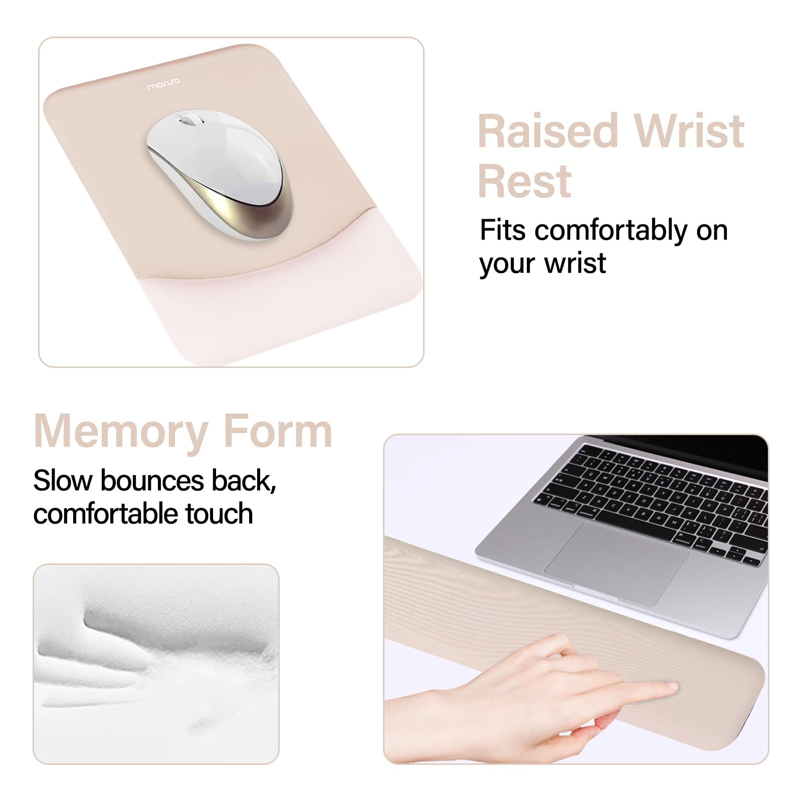 MOSISO Keyboard Mouse Pad Set, Large Gaming Mouse Pad&Keyboard Wrist Rest