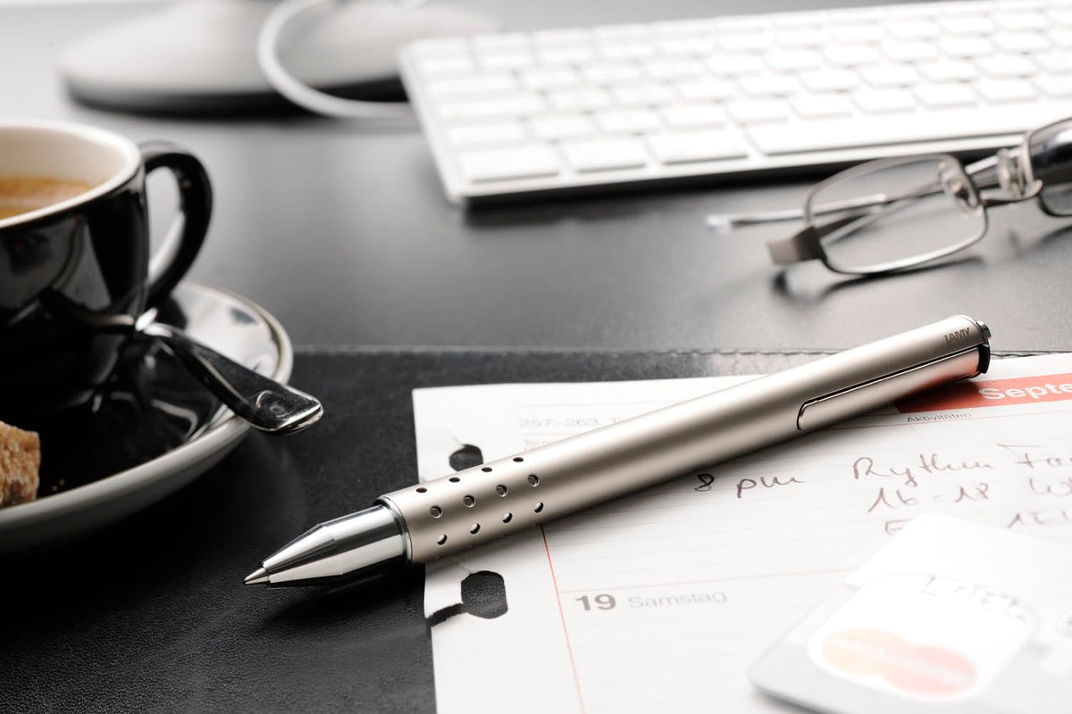 Lamy swift Palladium - modest rollerball pen with a smooth writing experience - robust metal casing