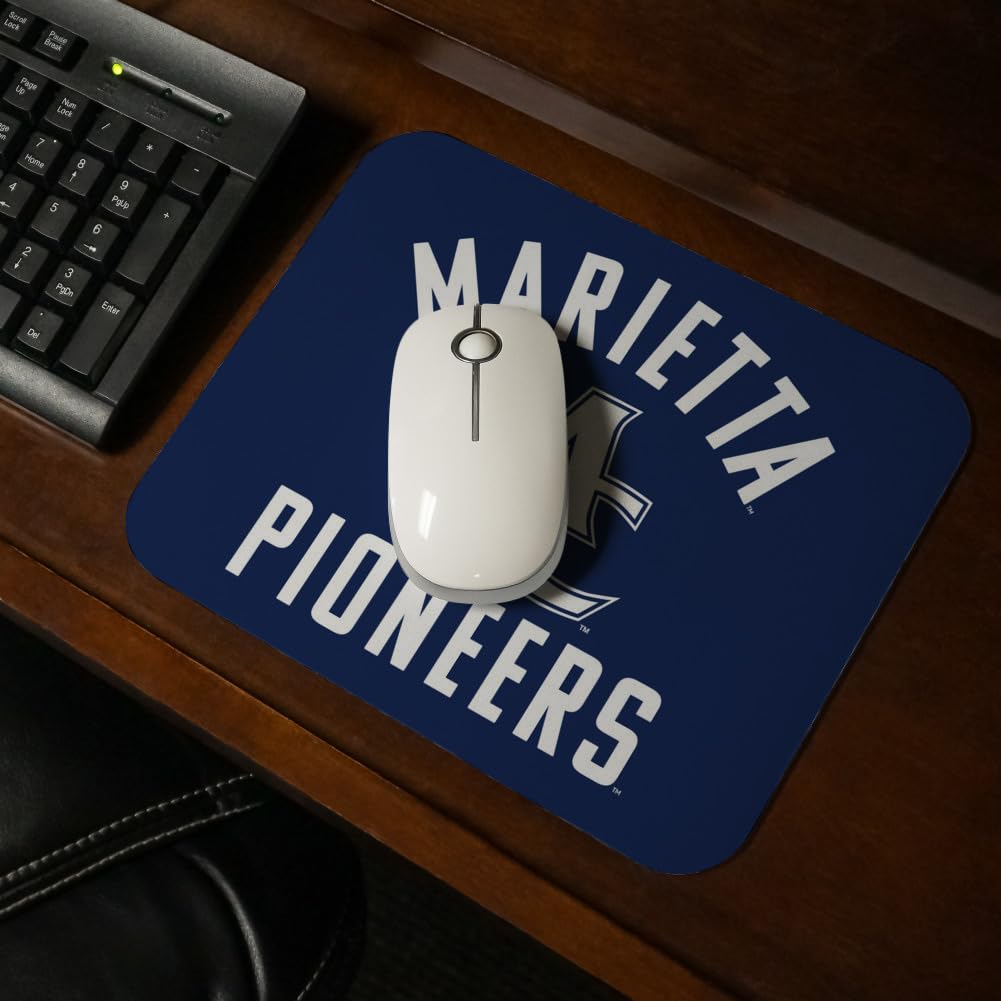 Marietta College Pioneers Logo Low Profile Thin Mouse Pad Mousepad