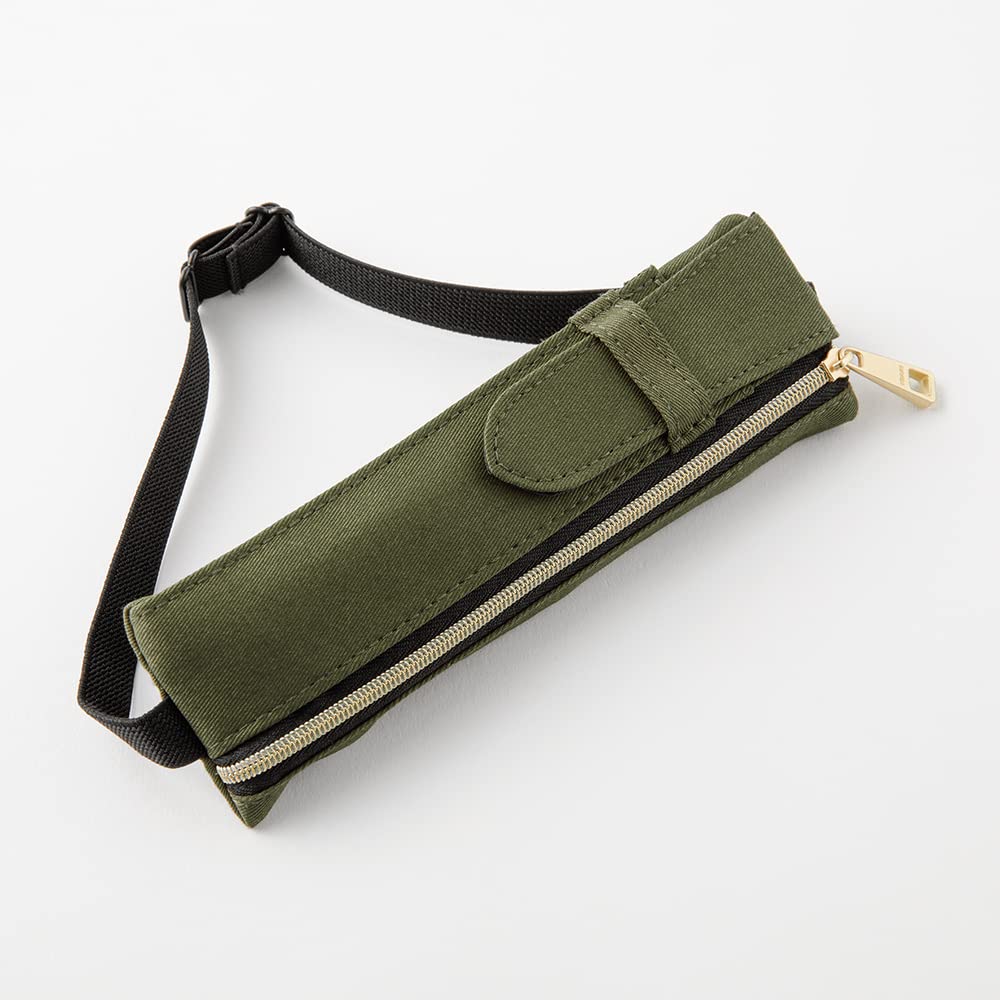 DESIGNPHIL Midori 41822006 Pen Case, Book Band, Pen Case, Khaki for B6-A5