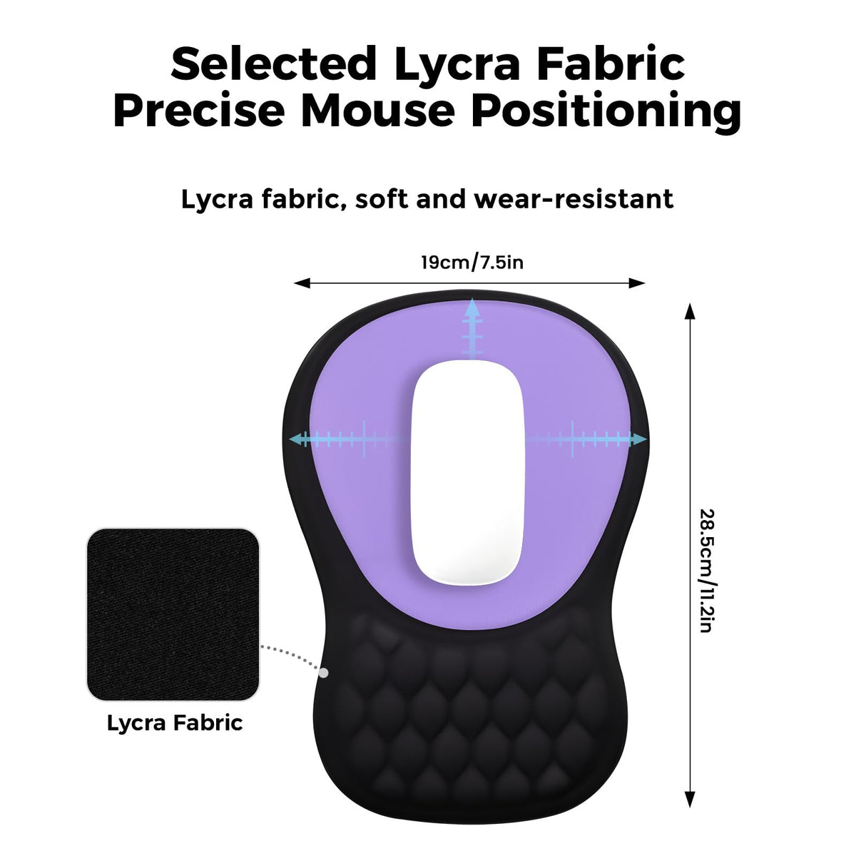 EooCoo Massage Ergonomic Mouse Pad with Dual-Slope Design Wrist Rest