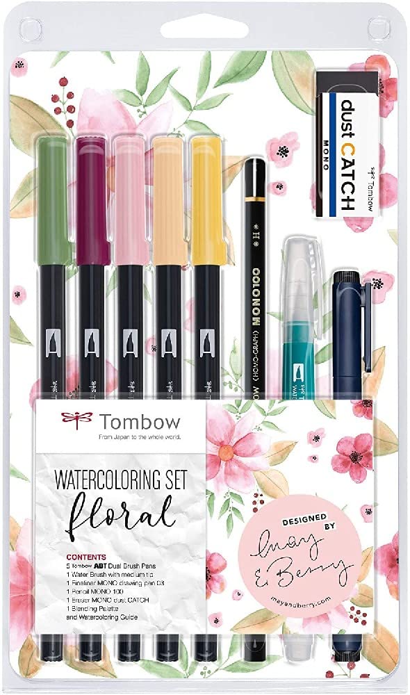 Tombow Watercolouring Set - Floral