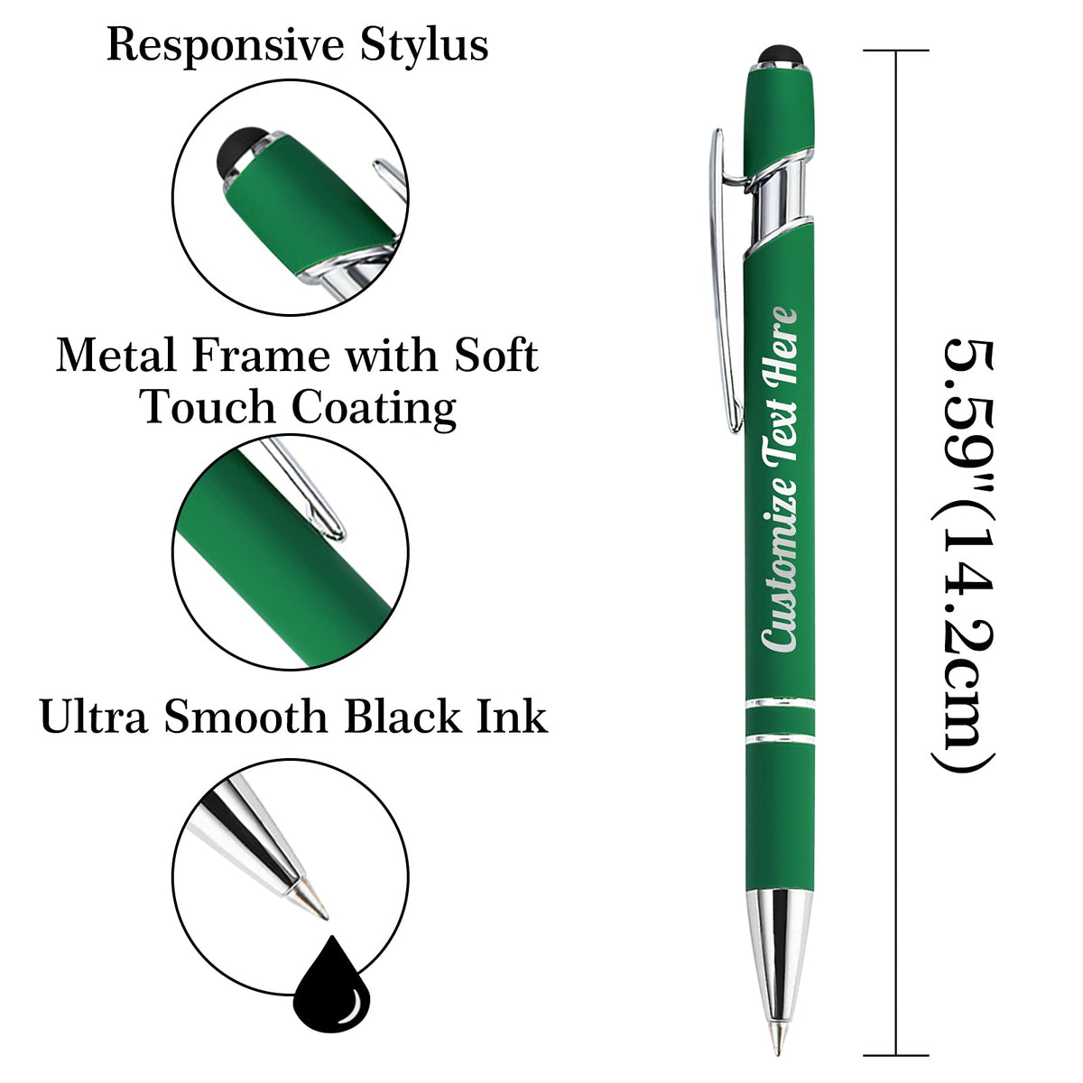 Up to 500 Personalized Pens Bulk Custom Ballpoint Pens with Business Name Message Logo, Customized