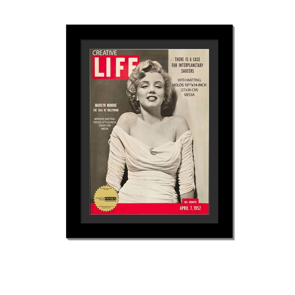 Creative Picture Frames 10.5 x 14 Magazine Frame with Full-Strength Glass, Holds Up To A 1/4" Thick