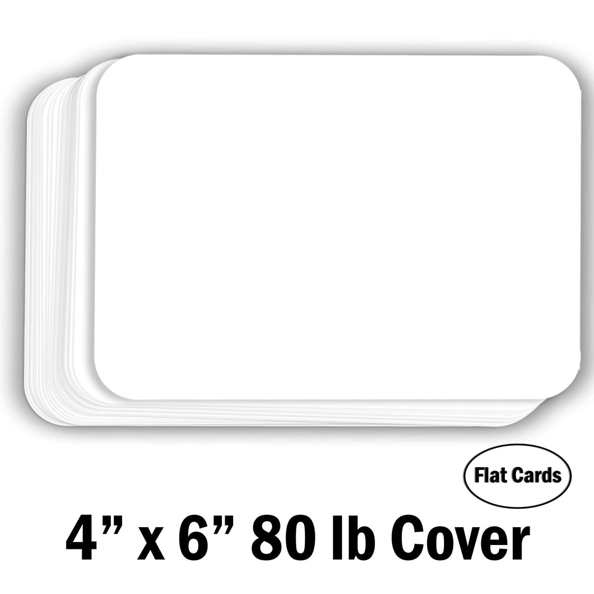 Hamilco White 80lb Cover Heavy 4x6 Rounded Corner Cardstock (100PK)