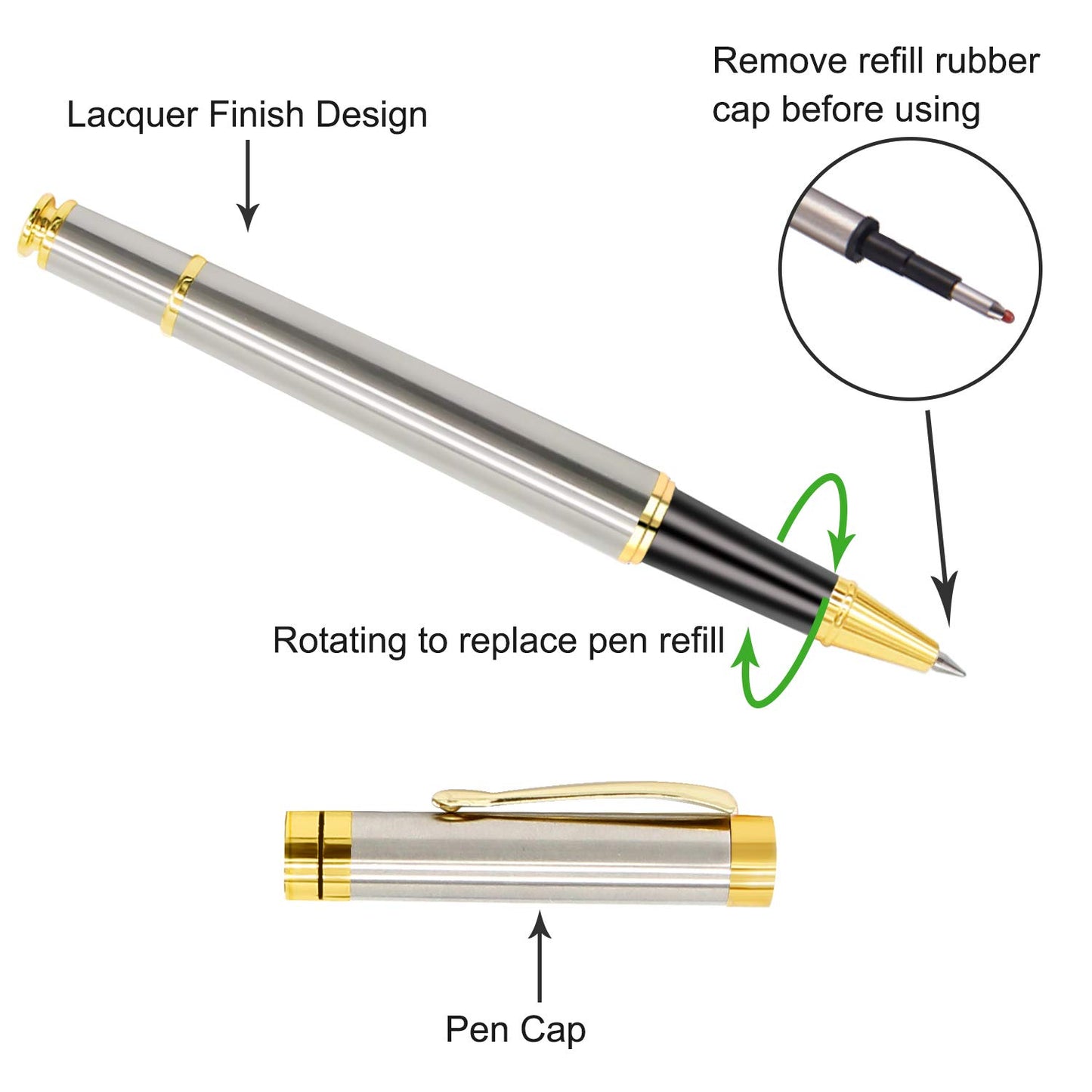 Aolun Personalized Pens,Custom Engraved Pen with Your Name Or Message,Refillable Medium