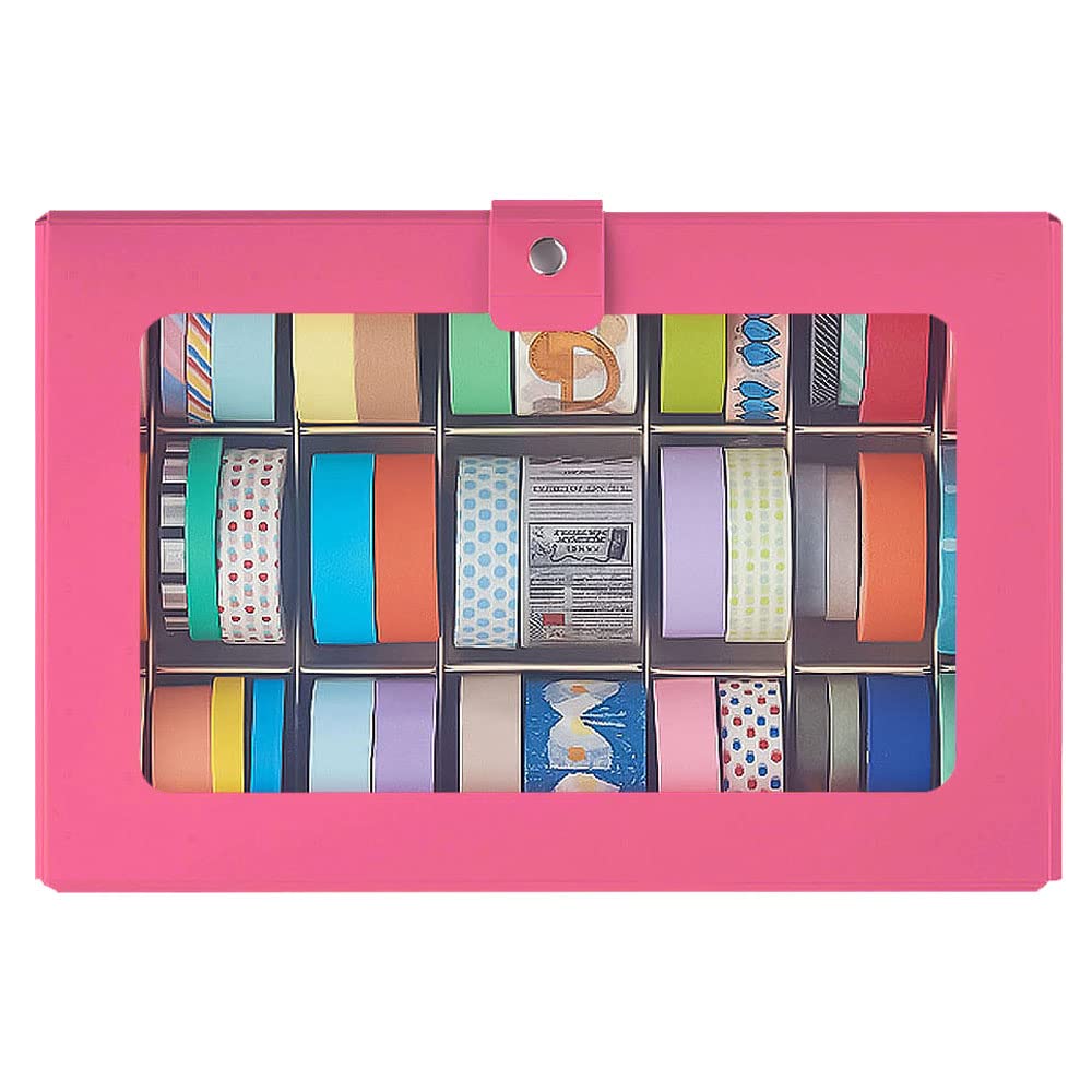 Lihit Lab A698-12 A5 CUBEFIZZ Maste Storage with Dividers, Pink
