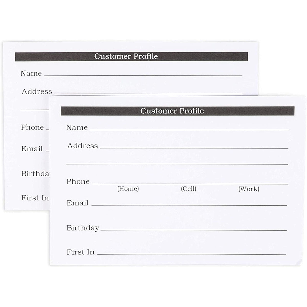 Okuna Outpost Client Profile Cards - Salon Office Supplies for Stylists - Durable 250gsm Contact