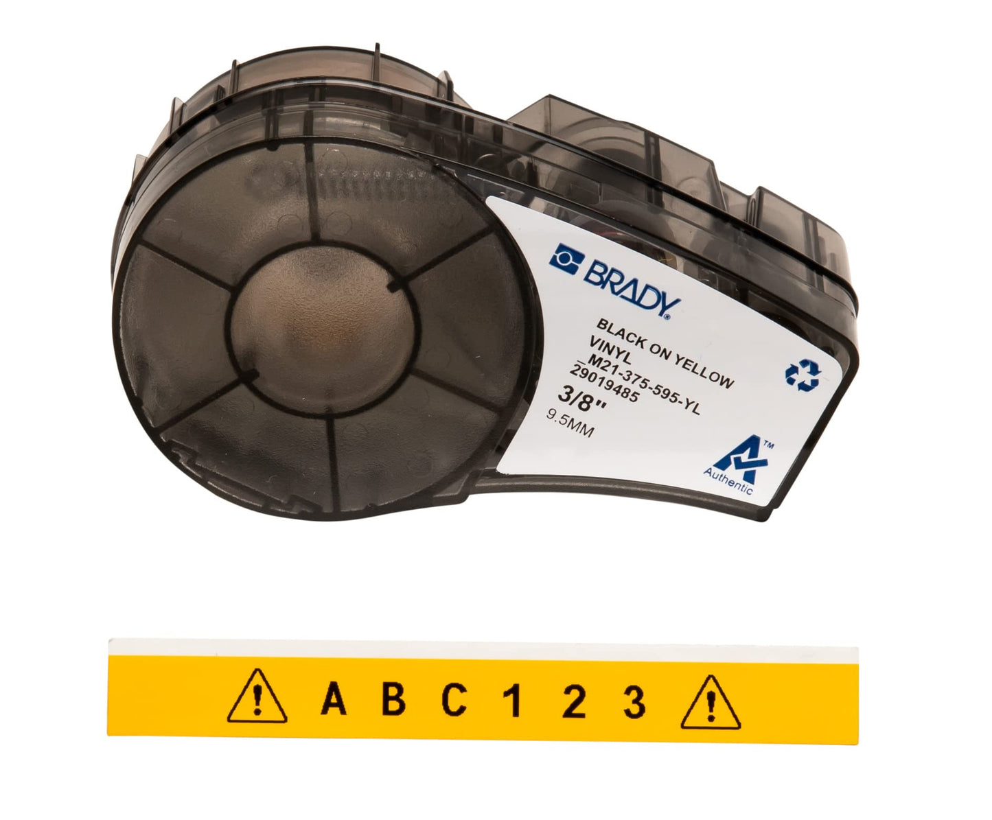 Brady Authentic (M21-375-595-YL) All-Weather Vinyl Label for Indoor/Outdoor ID, Lab and Equipment