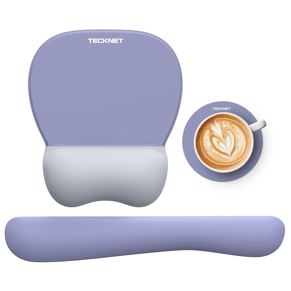 TECKNET Gel Ergonomic Mouse Pad & Keyboard Wrist Rest & Coaster