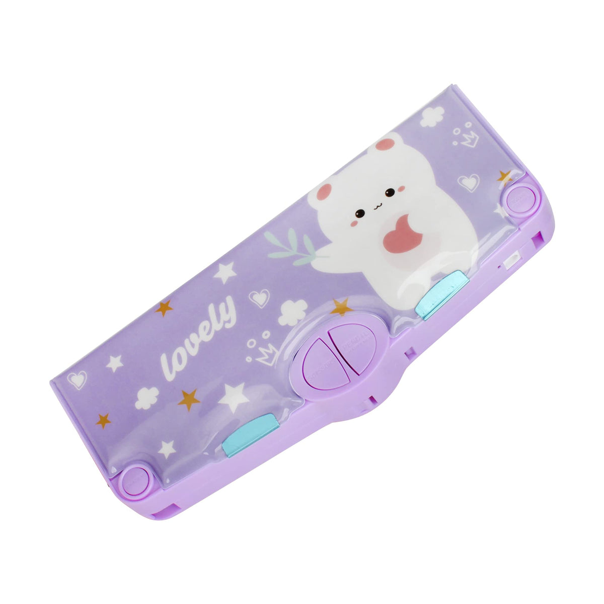 Minache Multifunction Pencil Case Pencil Box with 2 Compartments Cartoon Pattern Stationery Set