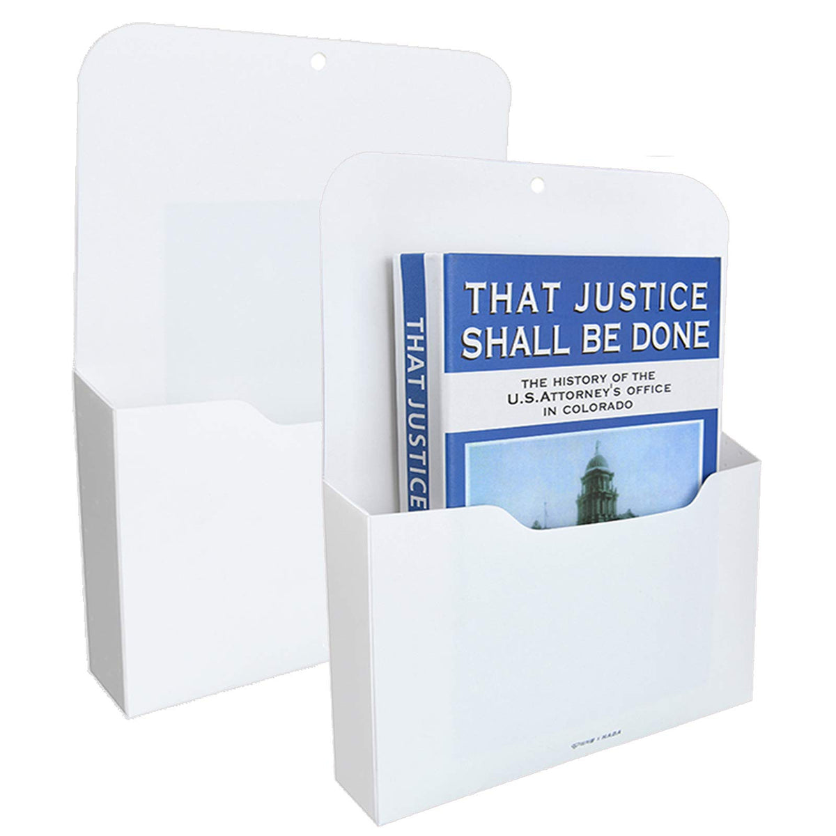 Marbrasse 2 Pack Magnetic File Holder - Paper Holder, Pocket Organizer,Hanging Wall File Organizer