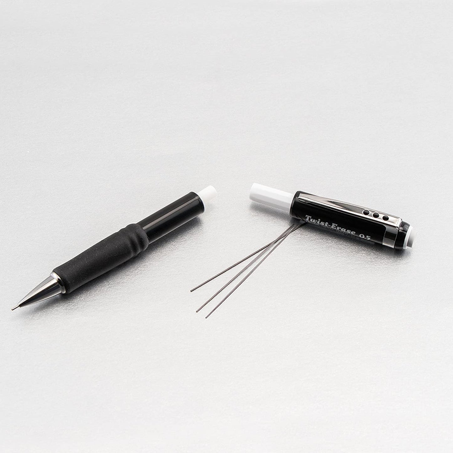 Pentel Twist Erase III Mechanical Pencil, 0.5mm, Black Barrel, Pack of 3