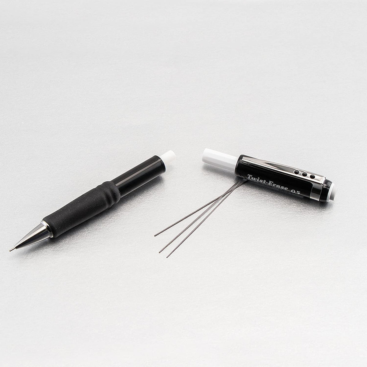 Pentel Twist Erase III Mechanical Pencil, 0.5mm, Black Barrel, Pack of 3