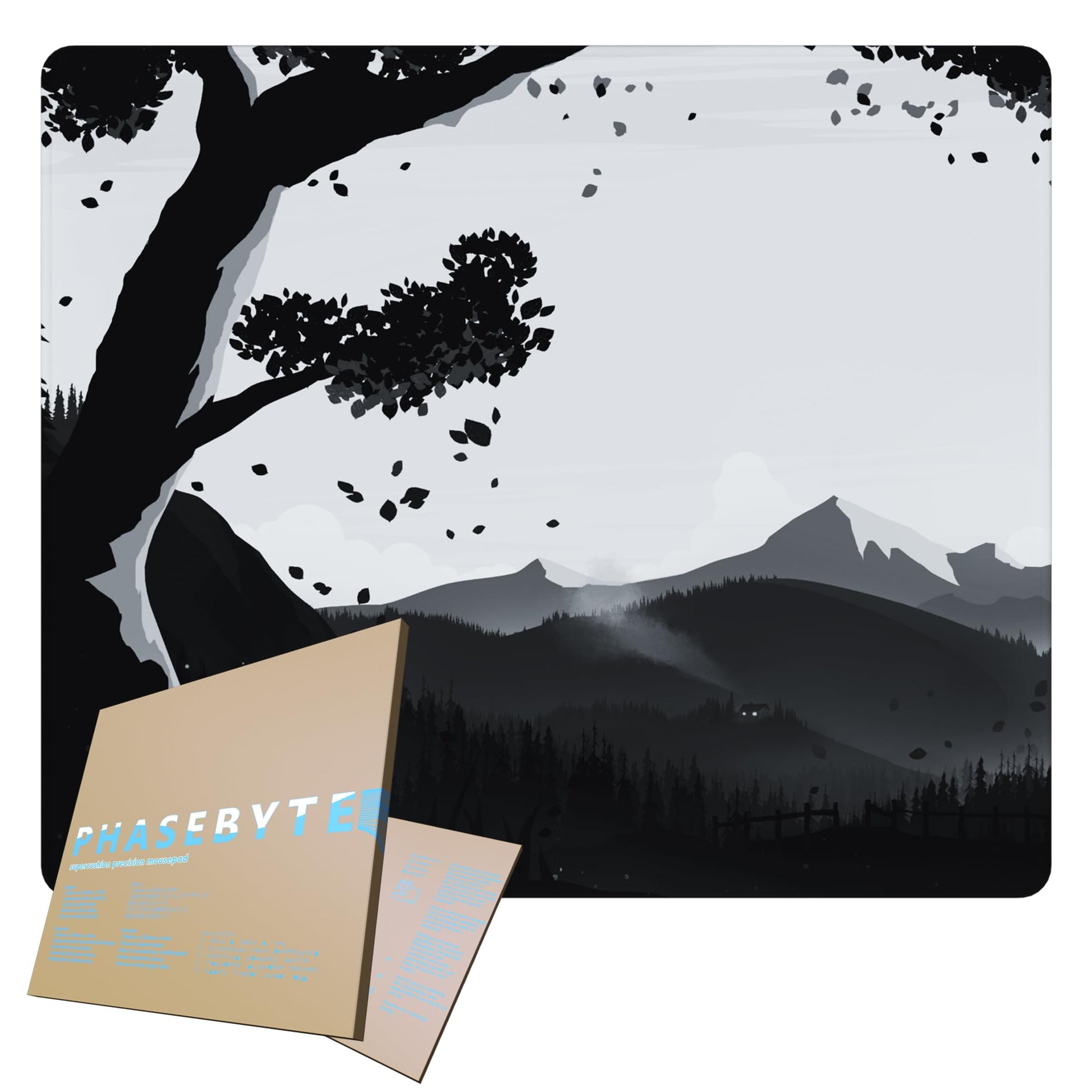 PhaseByte Hidden Peak Extended Gaming Mouse Pad - Non-Slip Desk Mat with Stitched Edges, Smooth