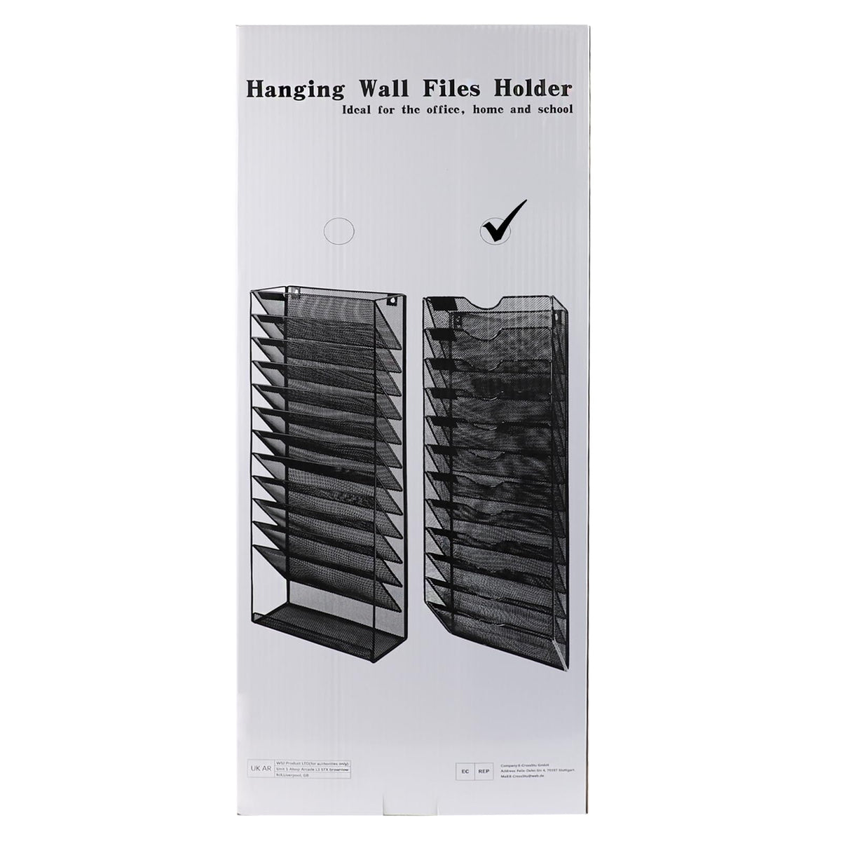 ideallife Wall Mounted File Organiser A8 Mesh in Hanging Wall File Holder Mail Organiser
