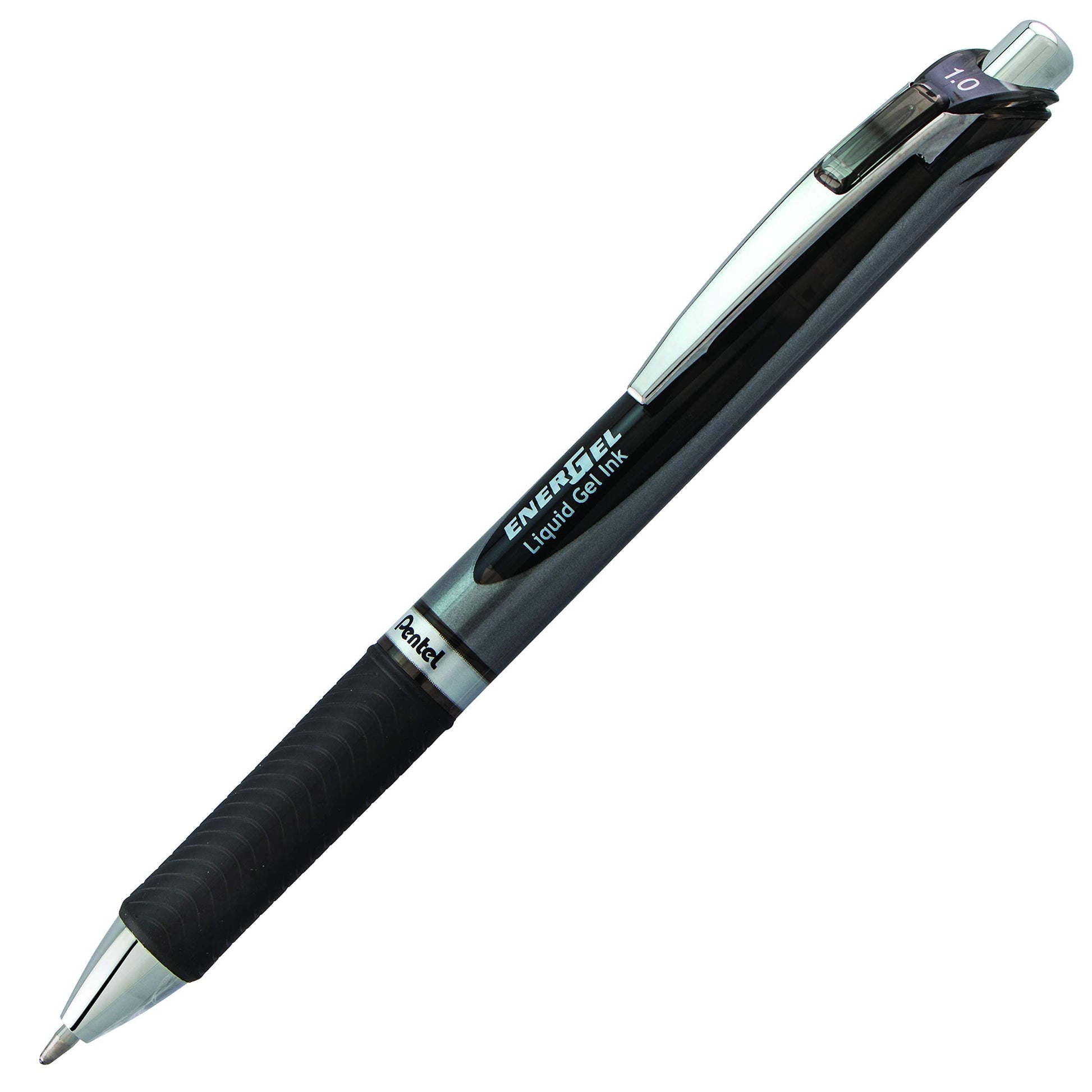 Pentel EnerGel RTX Retractable Liquid Gel Pen, (1.0mm), Bold Line, Metal Tip, Black Ink (BL80-A)