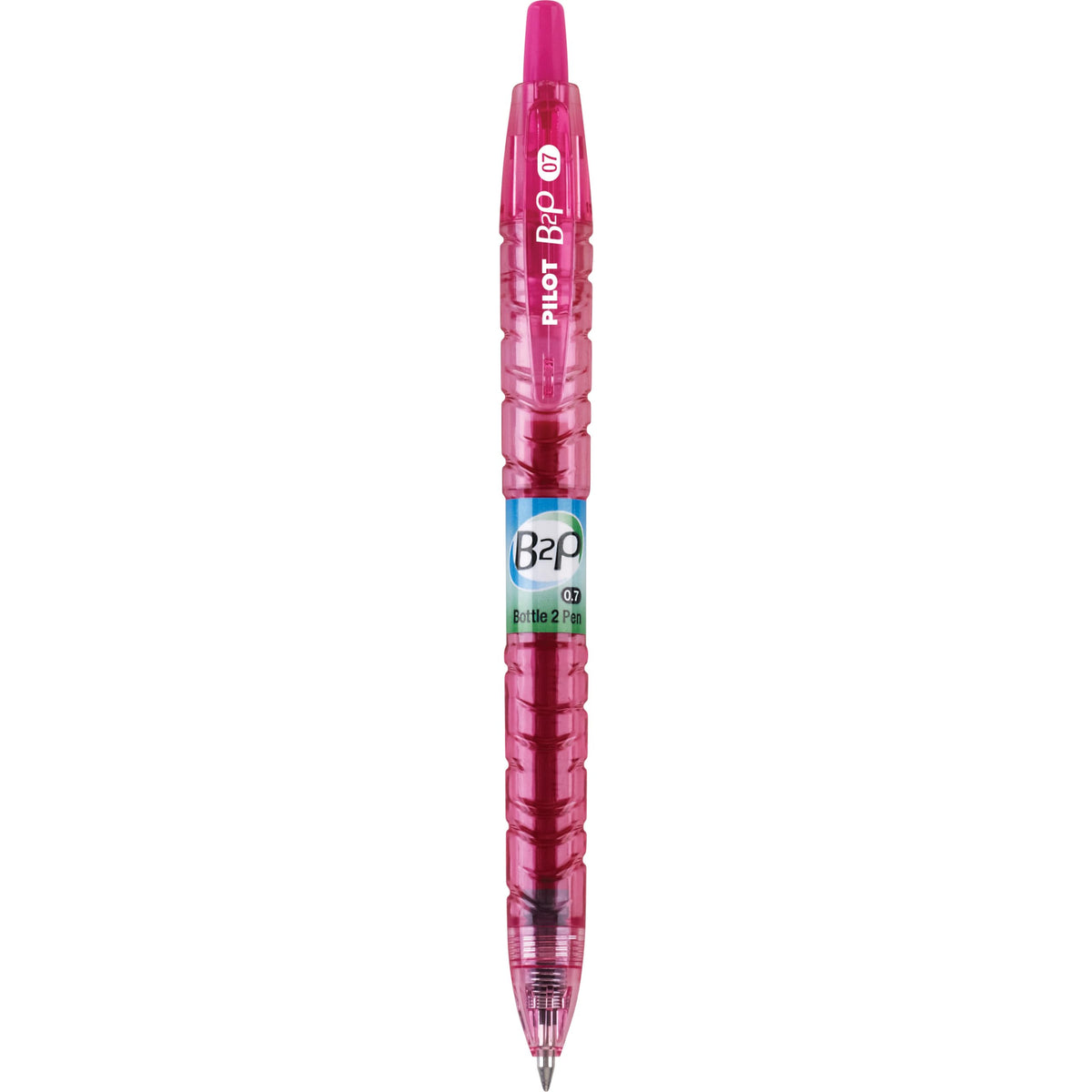 PILOT B2P Colors Gel Pen, Fine Point 0.7mm, Pink, 12-Pack
