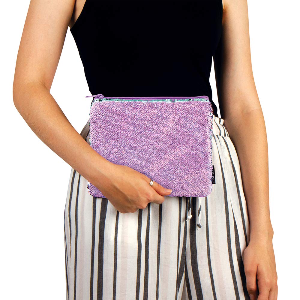 Style.Lab by Fashion Angels Magic Sequin Pouch - Purple/Seafoam