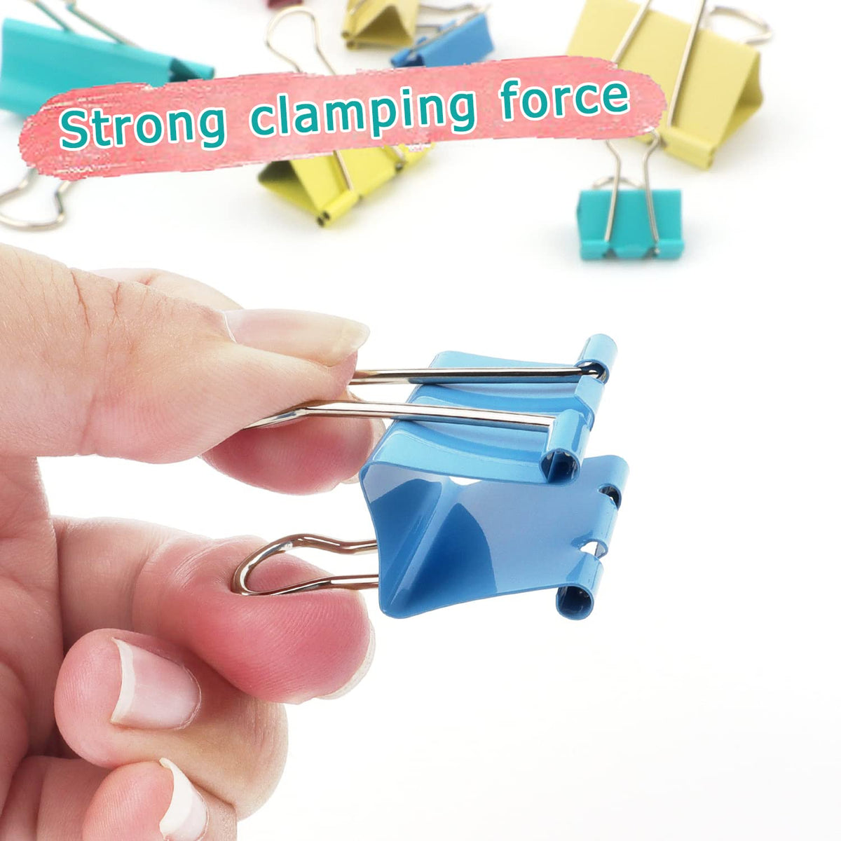 ZZTX 24 Pack Medium Binder Clips 1.3 Inches Assorted Colors