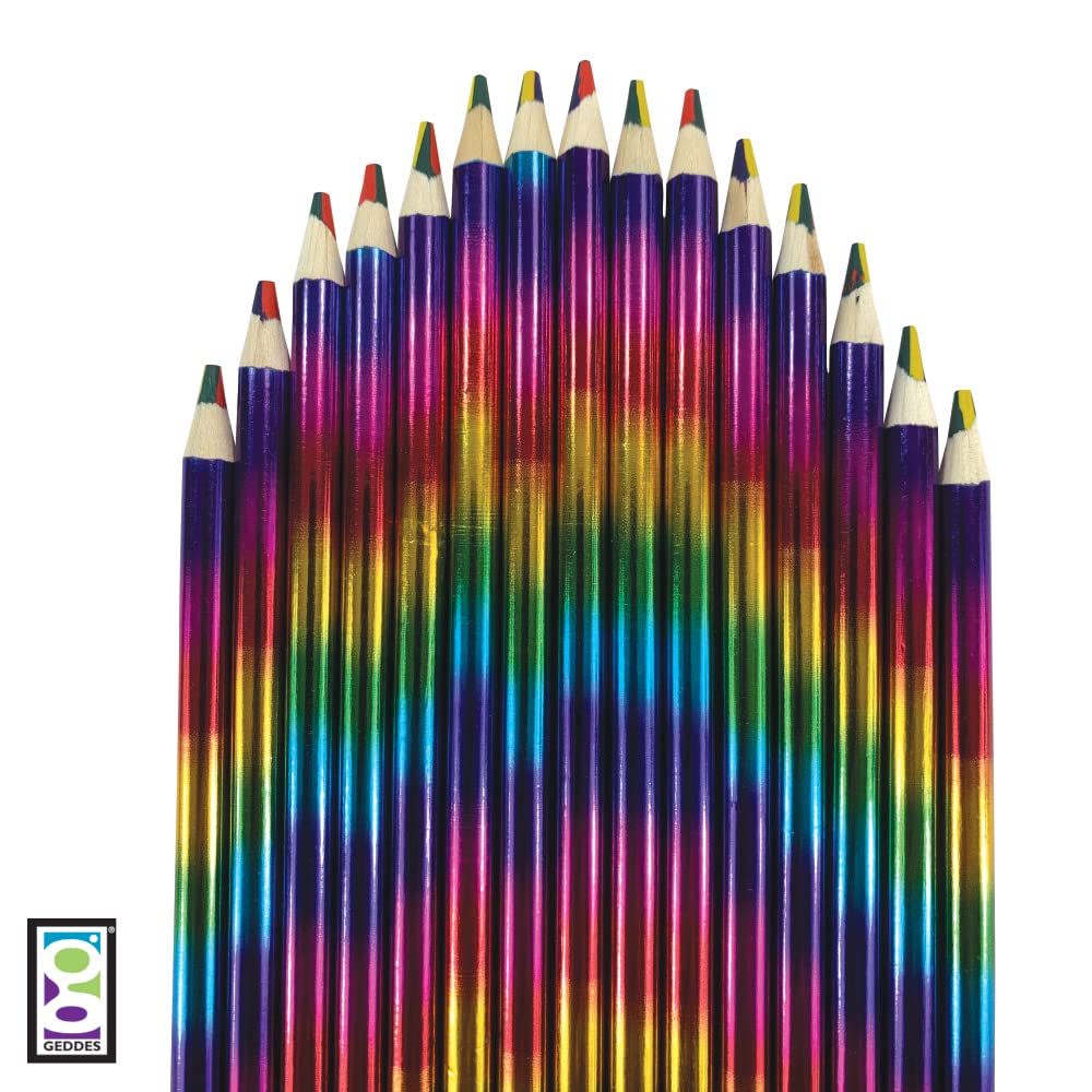 Raymond Geddes Rainbow Pencils for Kids (Pack of 50)