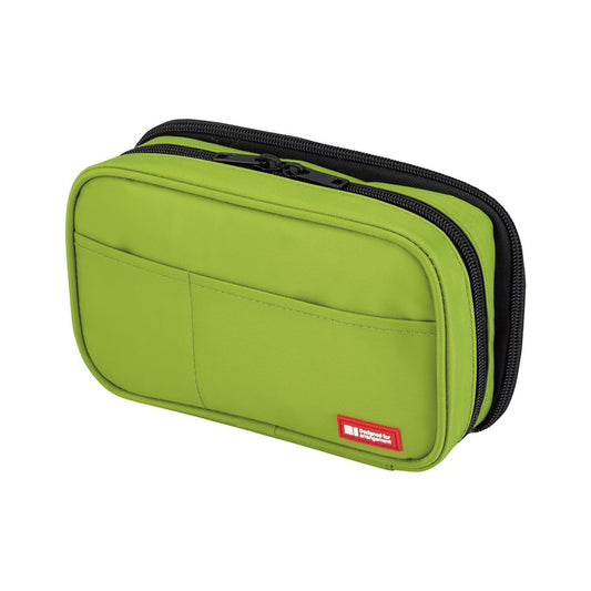 LIHIT LAB Large Capacity Double Zipper Pencil Case For School Office College, Big Capacity 6