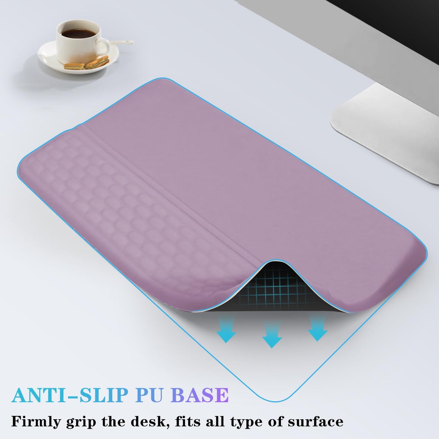 Computer Keyboard Stand with Wrist Rest, Ergonomic Tilted Keyboard Holder - Keyboard Riser with