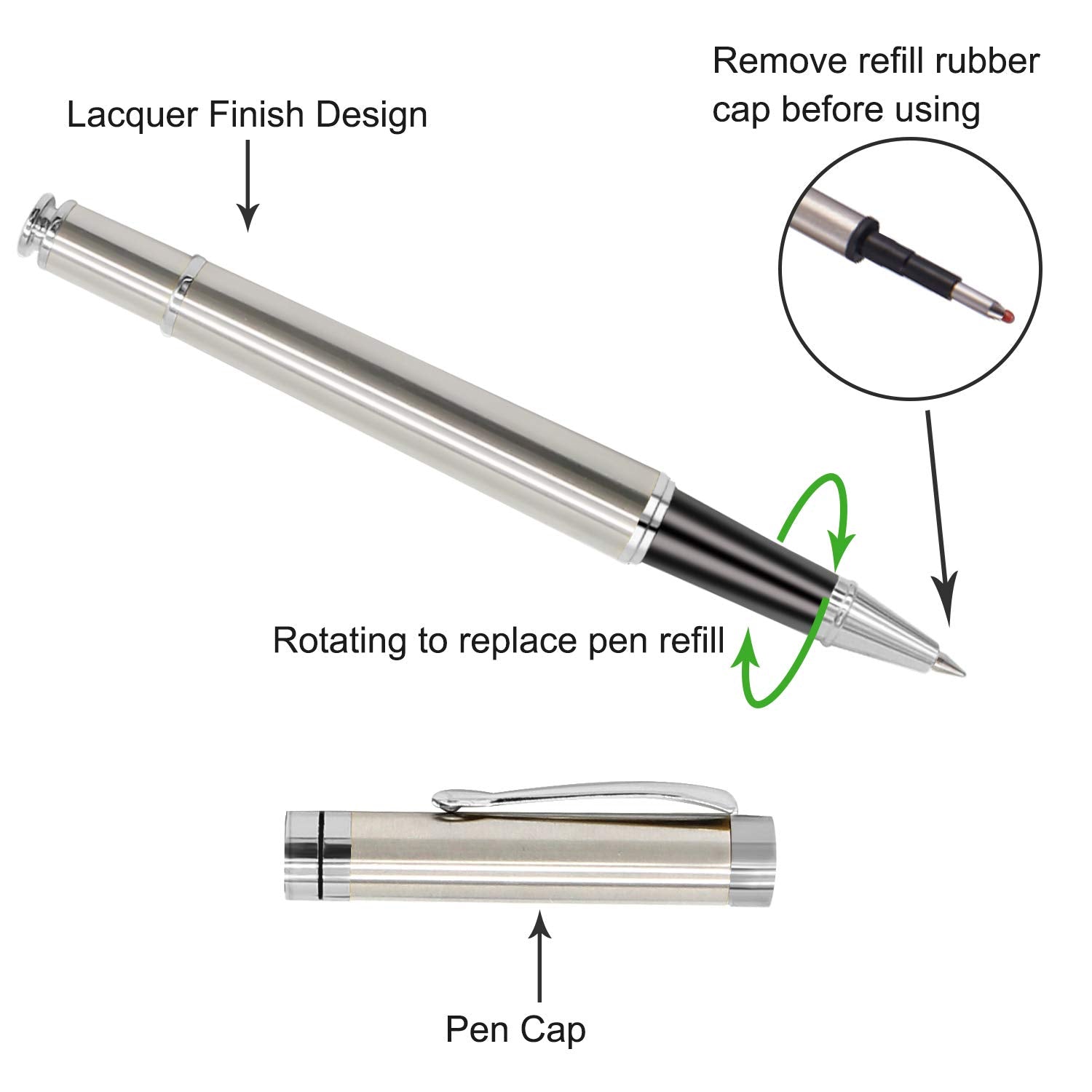 Aolun Personalized Pens,Custom Engraved Pen with Your Name Or Message,Refillable Medium