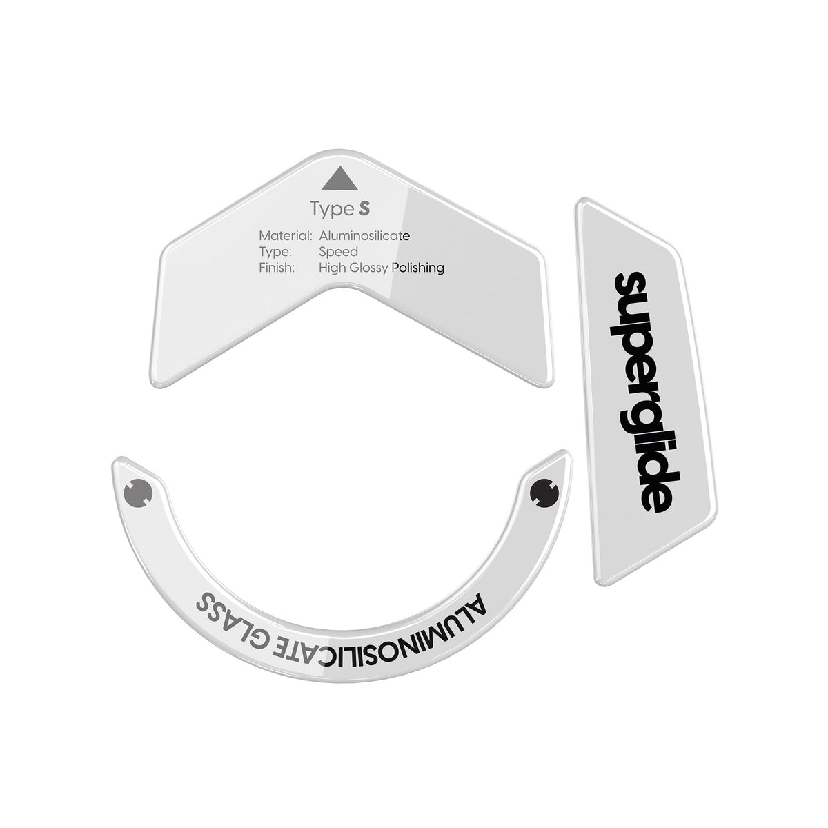 Superglide Glass Mouse Skates - Super Smooth Glide, Polished Round Edge, Super Fast Gaming Mouse