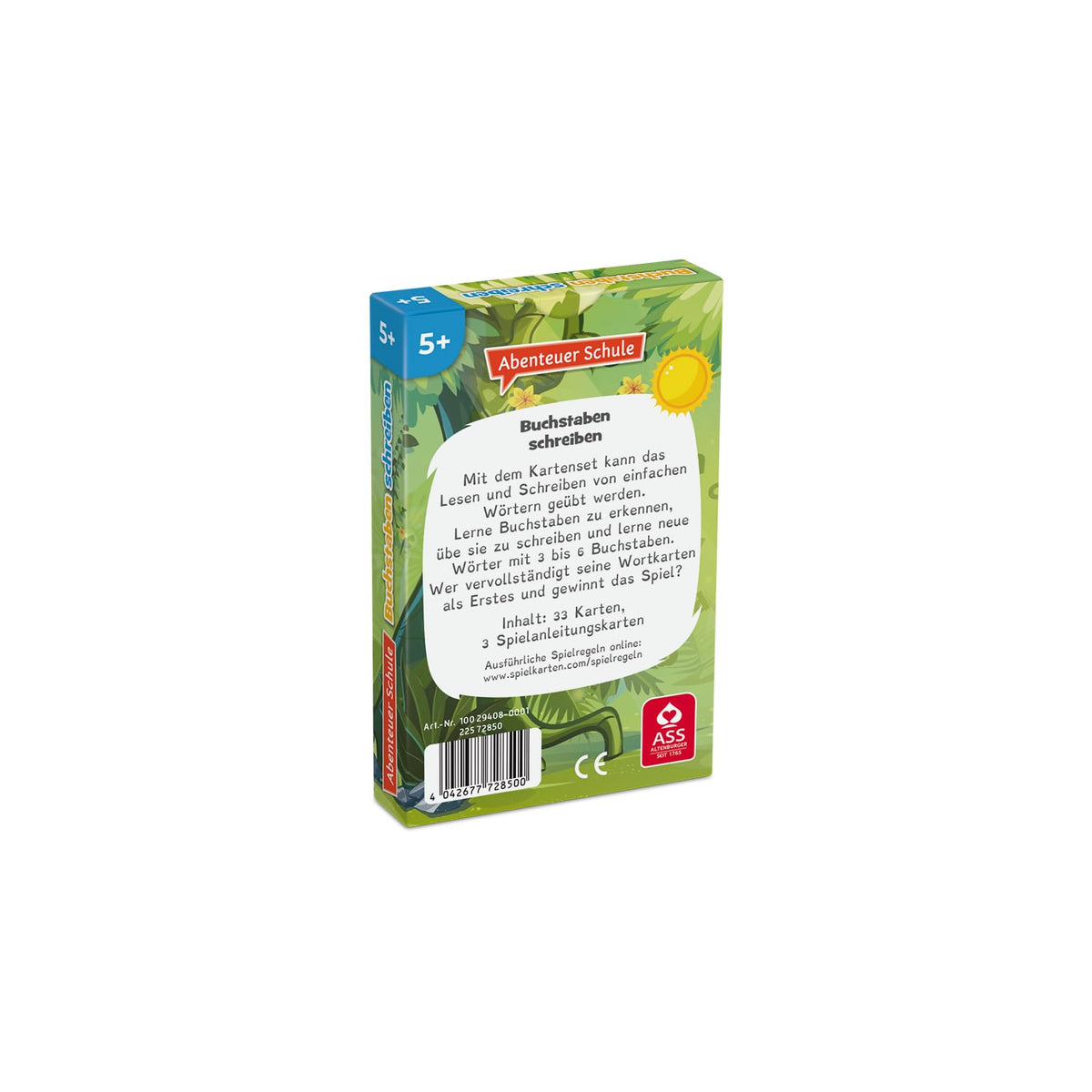 ASS Altenburger 22572850 Adventure School Letters Writing, Educational Game, Yellow