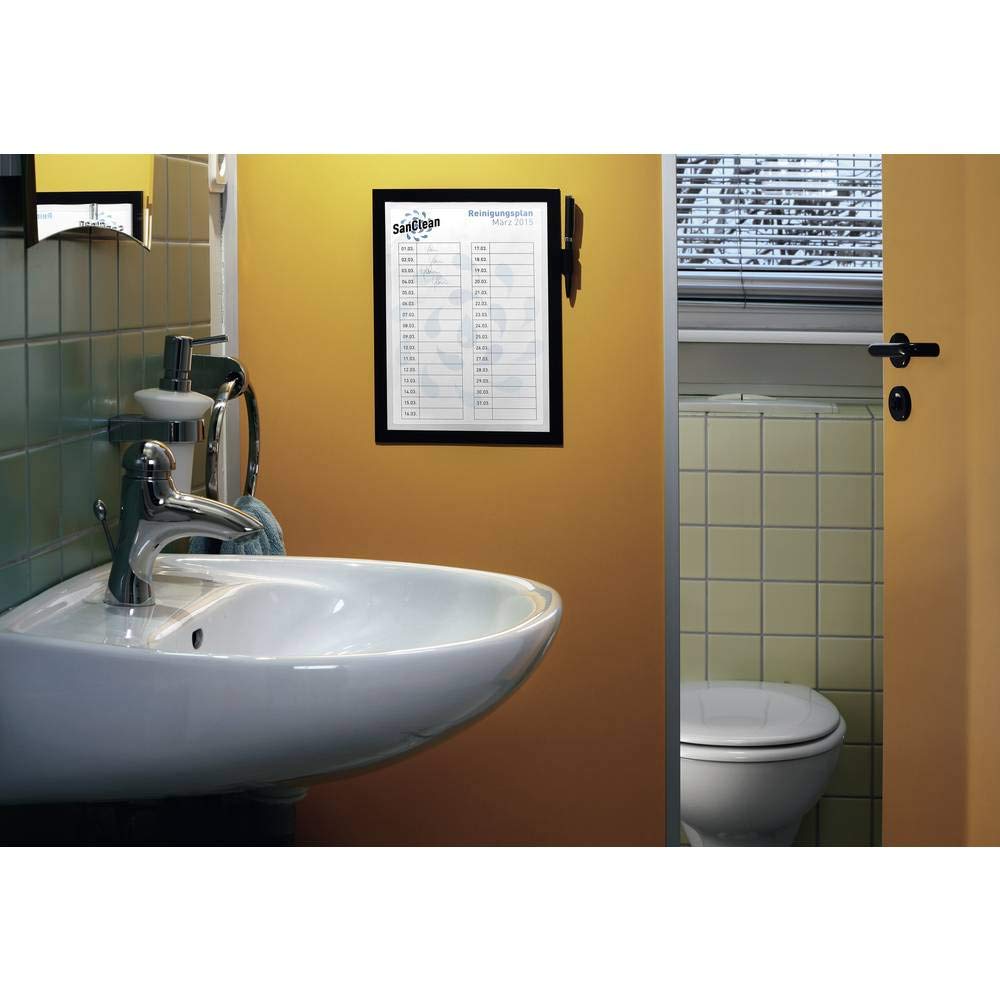 Durable Magnetic Frame Duraframe Note A4, Black, Self-Adhesive