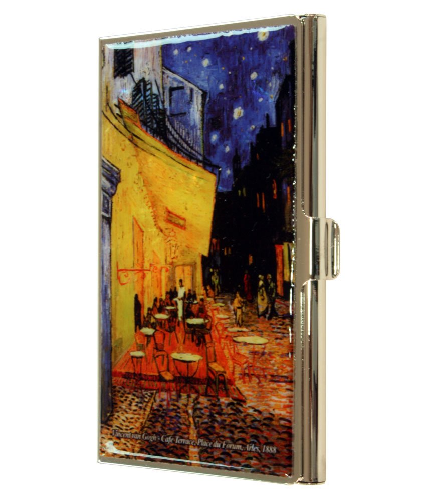 Mother of Pearl Cafe Terrace at Night by Van Gogh Painting RFID Blocking Protection Business Credit