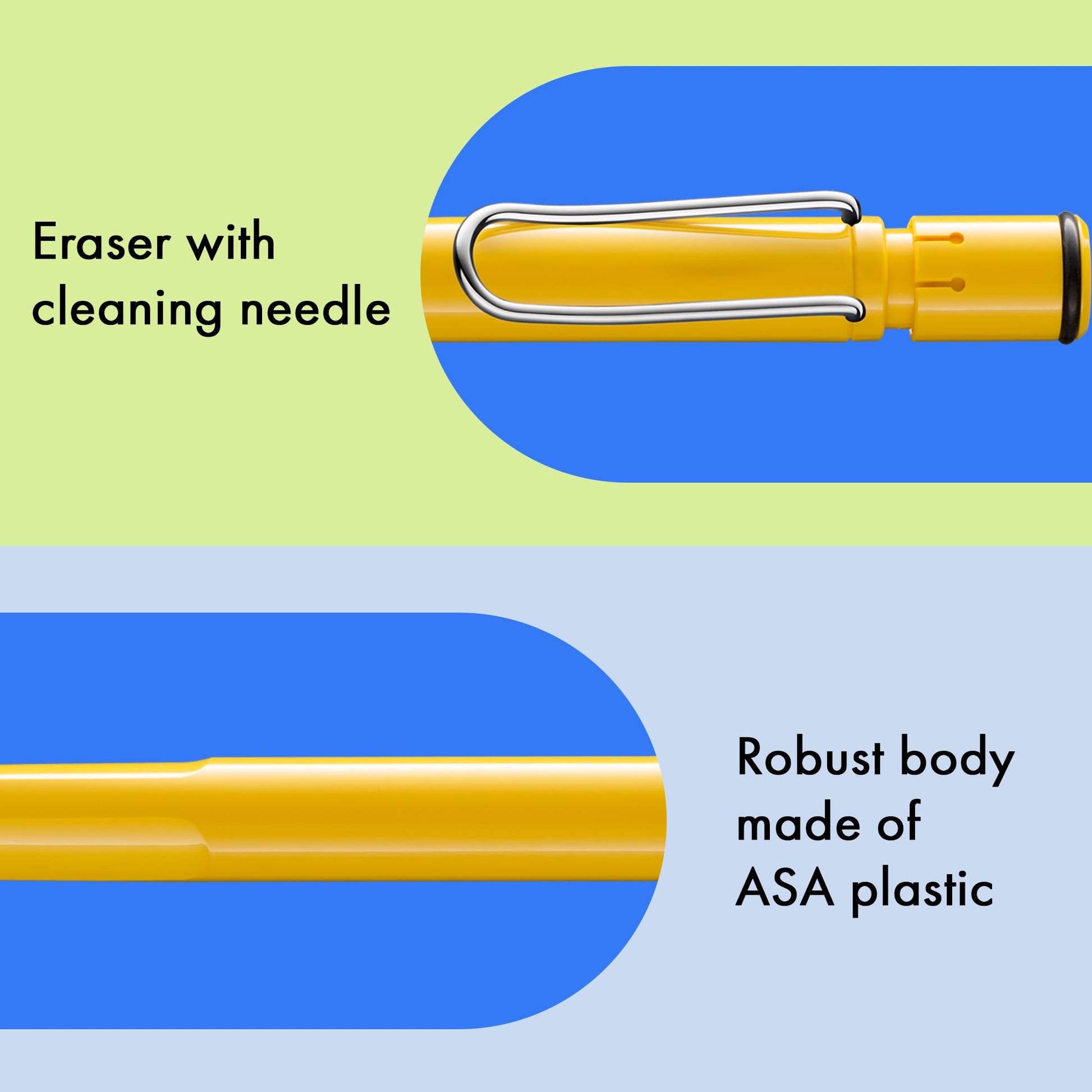 LAMY safari yellow - Mechanical Pencil with ergonomic grip & body made of robust ASA plastic