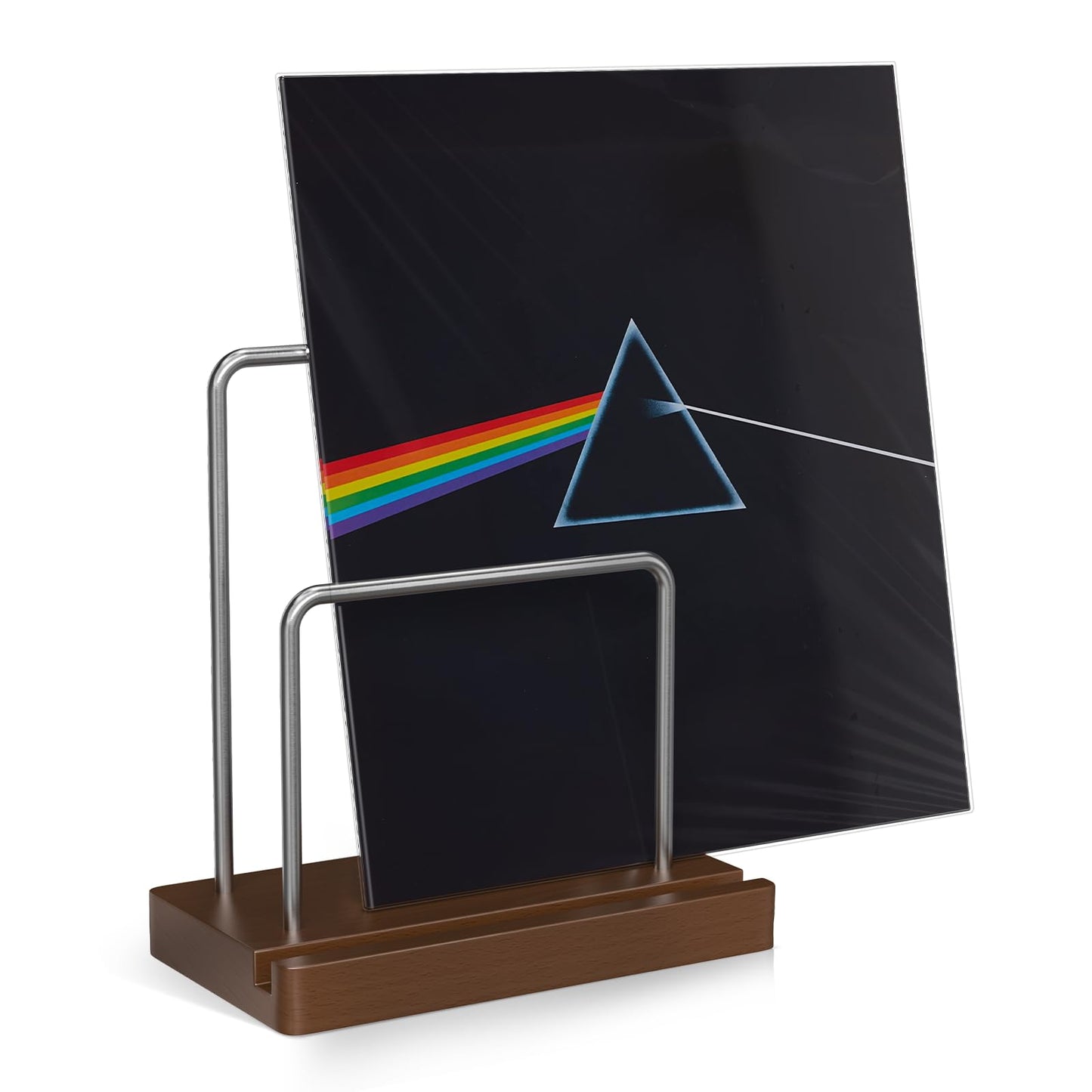 TAKMORK Record Holder Vinyl Display Storage: Vinyl Record Storage Holder Solid Wood Albums Stand