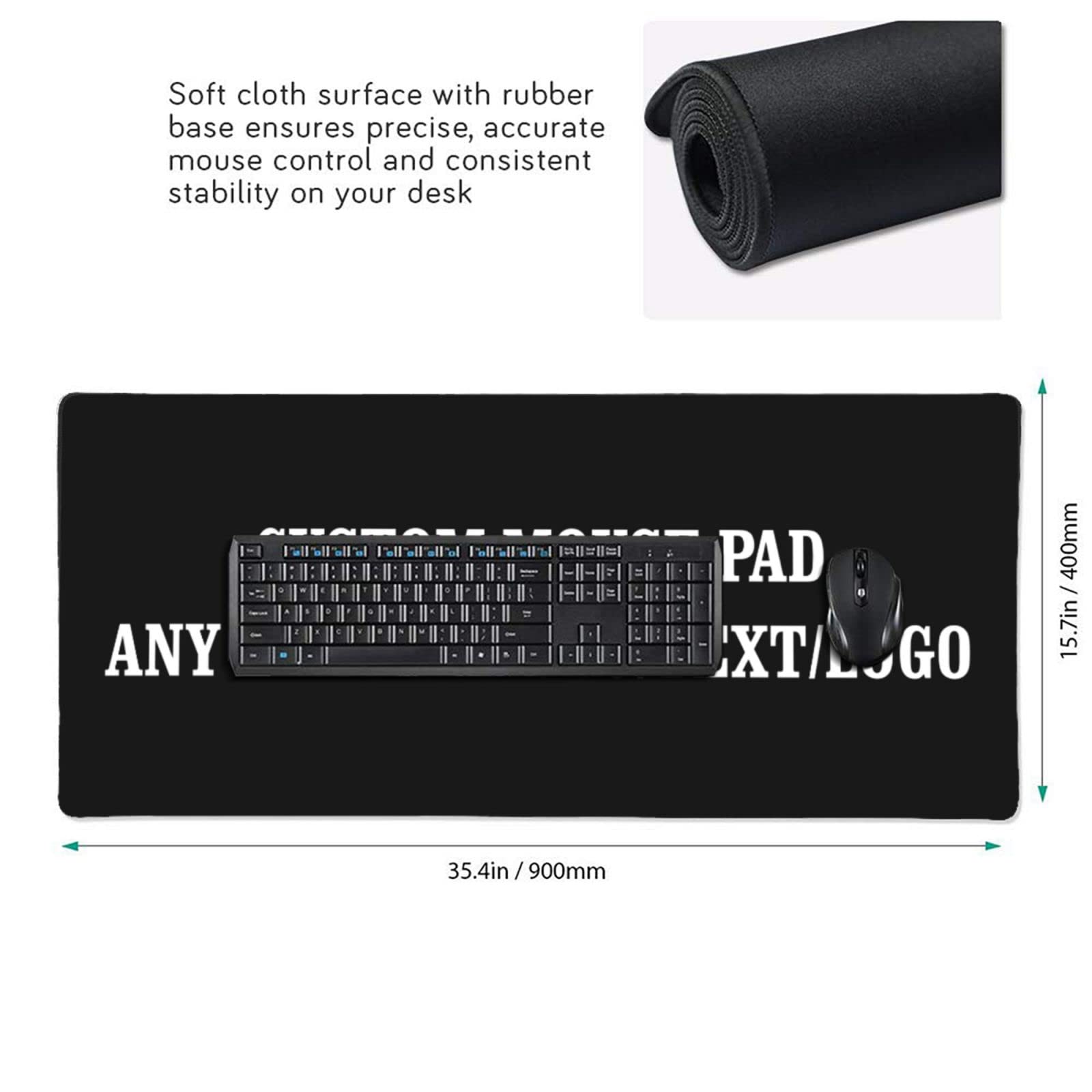 Personalized XXL Mouse Pad Add Photo Picture Text Logo Art Design and Make Your Own Customized
