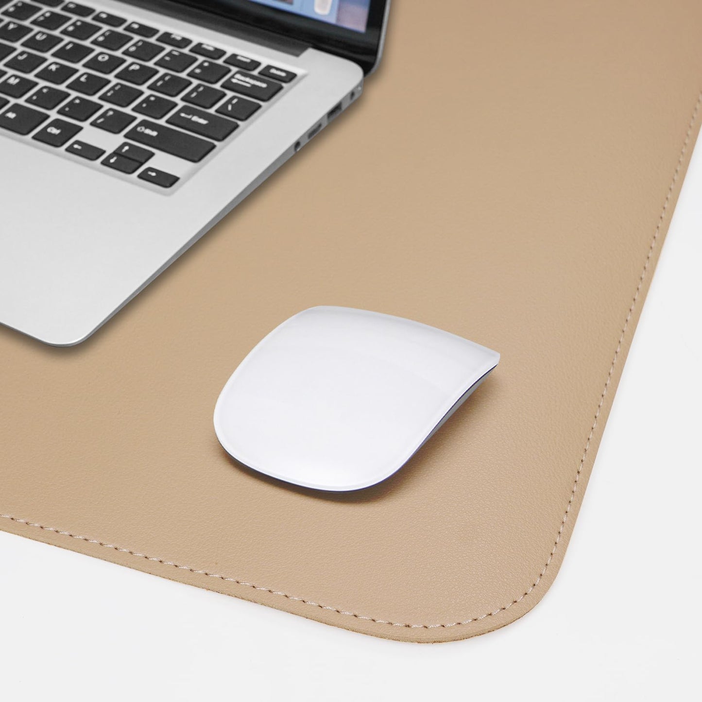 AFIING Cork Desk Mat 47" x 23.6", Dual-Sided Natural Cork & PU Leather Desk Pad, Non-Slip