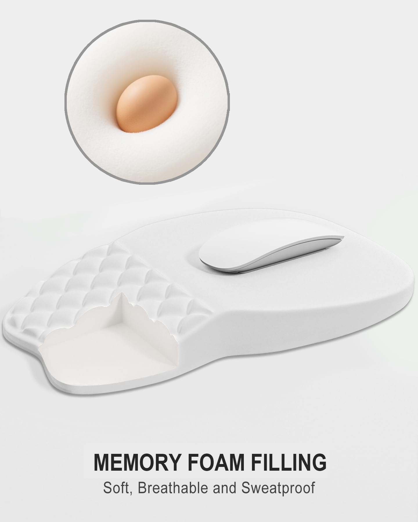 Auhoahsil Ergonomic Mouse Pad with Wrist Rest, Comfortable Slope Computer Mouse Mat with Wrist