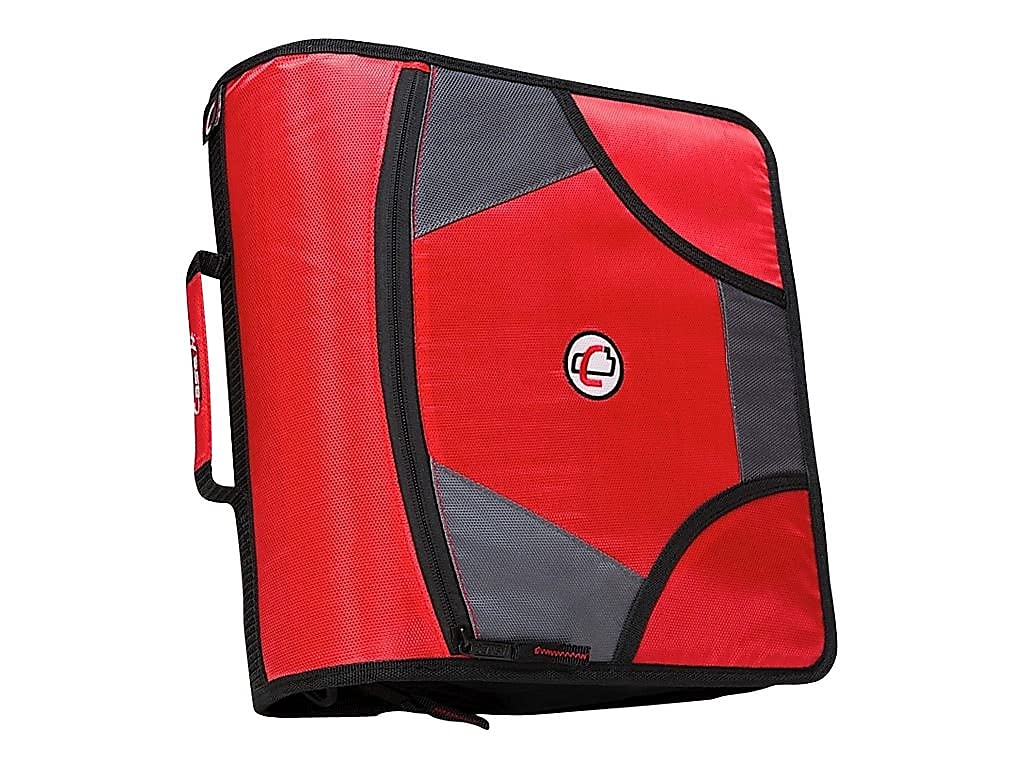 Case-it School Zipper Binder | 4-Inch D-Rings | 800-Sheet | D-186 Red
